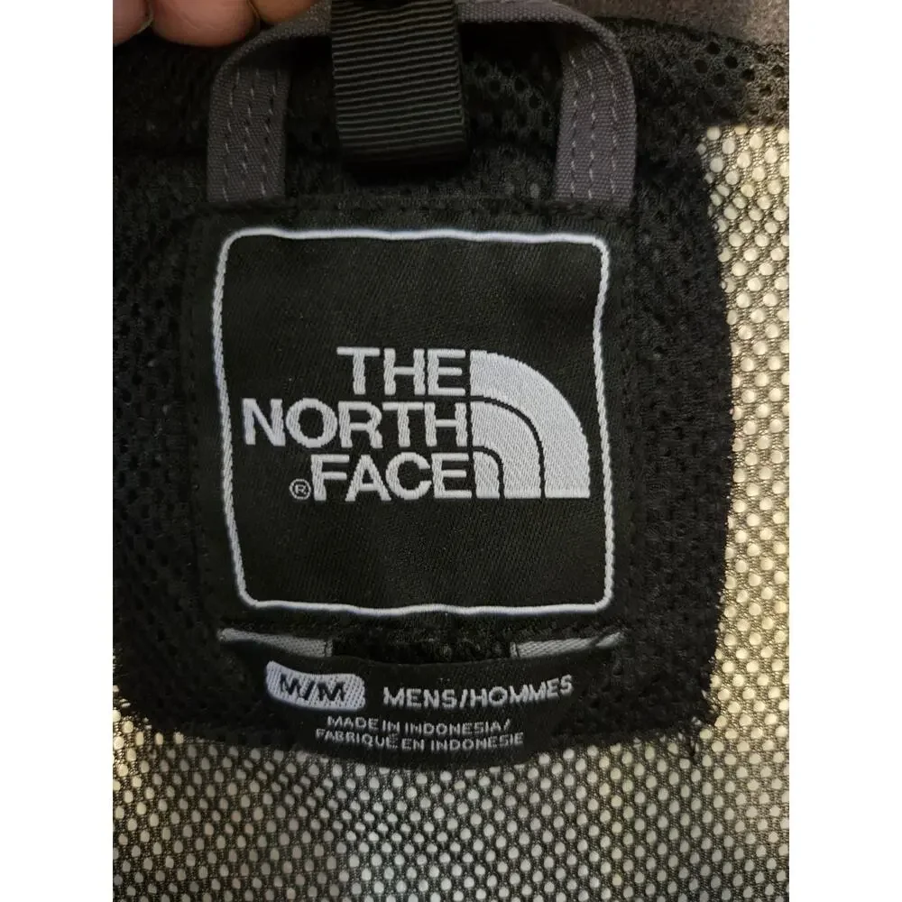 The North Face Mens M Hyvent Ski Shell Jacket Full Zip Liner Black Gray Hooded